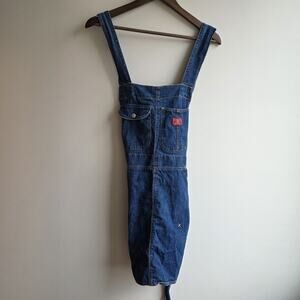 VTG Lucky Brand Women's Overalls Smock Handmade Upcycled Smock Apron Garden Art